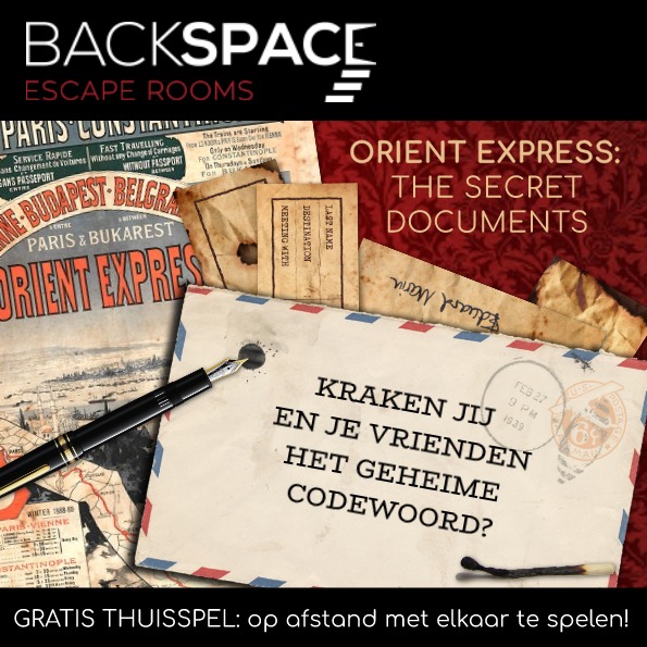 spectrum Maar Oxide Oriënt Express: gratis escaperoom voor thuis van Backspace Escape Rooms • Escape  Rooms Nederland